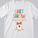 Shitshow Supervisor, Pet & Flower T-shirt, Personalized Dog & Cat T-shirt, Funny Gifts For Pet Lovers