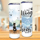 Your Wings Were Ready But My Hear Was Not. Memorial Tumbler, Personalized Dog Breeds Tumbler, Gifts For Loss Of Dog
