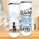 Your Wings Were Ready But My Heart Was Not. Dog & Rainbow, Personalized Dog Breeds Tumbler, Gifts For Loss Of Dog
