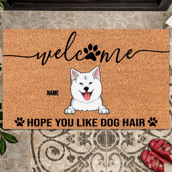 Welcome Hope You Like Dog Hair, Welcome Doormat, Personalized Dog Breeds Doormat, Gifts For Dog Lovers, Home Decor