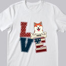 Love American Shirt, Dog Portrait T-Shirt, Gift For Dog Lovers, Personalized Dog Breed T-shirt