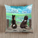 They Still Talk About You, Flower Field View, Pet Memorial Pillow, Pet Loss Gift, Personalized Dog & Cat Lovers Pillow