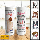 Life Is Beter With Cats, Girl & Cats, Personalized Cat Breeds Tumbler, Gifts For Cat Lovers