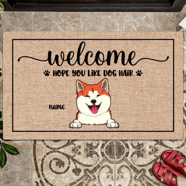 Welcome Hope You Like Dog Hair, Welcome Doormat, Personalized Dog Breeds Doormat, Home Decor, Dog Lovers Gifts