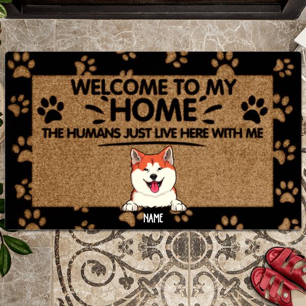 Welcome To Our Home, Welcome Doormat, Personalized Dog & Cat Doormat, Home Decor, Gifts For Pet Lovers