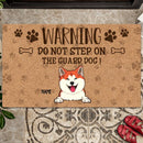 Warning Do Not Step On The Guard Dog, Warning Doormat, Personalized Dog Breed Doormat, Gifts For Dog Lovers, Home Decor