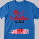 My Valentine Has Paws, Pet In Red Box, Personalized Dog & Cat T-shirt, Valentine Gifts For Pet Lovers