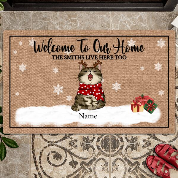 Welcome To Our Home, Cat Welcome Mat, Cat Lover Gifts, Housewarming Decoration, Personalized Cat Breed Doormat
