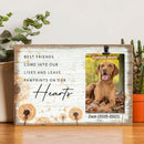 Leave Pawprints On Our Hearts, Pet Memorial Keepsake, Personalized Pet Name Photo Clip Frame, Gifts For Loss Of Pet