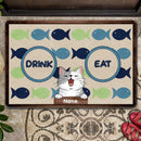 Drink Or Eat, Cat Choice Doormat, Personalized Cat Breed Doormat, Gifts For Cat Lovers, Home Decor