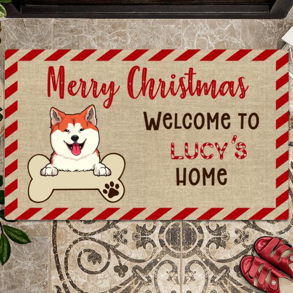 Merry Christmas, Welcome Mat Funny, Christmas Decor, Housewarming Gift, Personalized Dog Lovers Doormat
