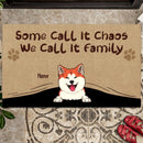 Some Call It Chao And We Call It Family, Pet Peeking From Curtain, Personalized Dog & Cat Doormat, Home Decor