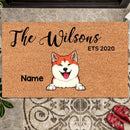 Dog Welcome Mat, Rustic Door Mat, Front Door Mat, Housewarming Gift, Gift For Dog Lovers, Personalized Dog Breed Doormat