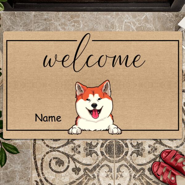 Funny Welcome Mat, Dog Lover Gift, Cat Lover Gift, Personalized Dog & Cat Doormat, Custom Pet Doormat, Gift For Home