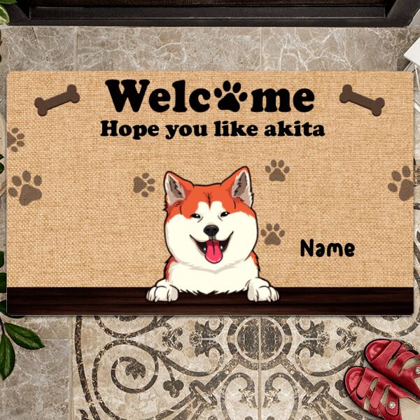 Welcome To Our Home Door Mat, Labrador Lover Gift, Dog Mat, Dog Lover Gift, Gift For Home, Personalized Pet Doormat