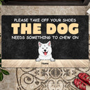 Please Take Off Your Shoes, Black Doormat, Personalized Dog Breeds Doormat, Home Decor, Gifts For Dog Lovers