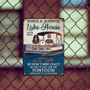 lake house decor Lake House, Here At The Lake, Funny Outdoor Decor, Cool Family, Personalized Dog Lovers Metal Sign, Pet Lover Gifts