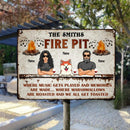 Fire Pit, Music Notes, Couple & Dogs, Personalized Dog Breeds Metal Sign, Gifts For Dog Lovers, Outdoor Decor