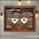 We Love Dad, Family Trees With Falimy Member's Name, Gift For Pet Lovers, Personalized Pet Lovers Canvas, Home Decor