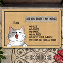 Did You Forget Anything, Cats Remind You, Personalized Cat Breeds Doormat, Gifts For Cat Lovers, Home Decor