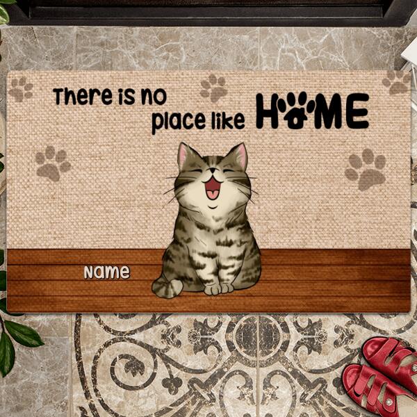 There Is No Place Like Home, Cat Lover Gift, Cat Rug, Cat Welcome Mat Funny, Personalized Cat Lovers Doormat