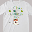 Let's Get Lucked Up, Leopard T-shirt, Personalized Dog & Cat T-shirt, St. Patrick Day Gifts For Pet Lovers