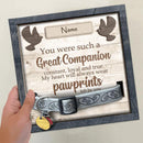 My Heart Will Always Wear Pawprints Left By You, Pet Memorial, Personalized Pet Name Collar Sign, Pet Loss Gifts