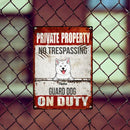 Private Property No Trespassing Guard Dogs On Duty, Personalized Dog Breeds Metal Sign, Outdoor Decor, Dog Lovers Gifts
