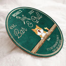 Tavern Bar & Grill, Wooden Door Hanger, Personalized Dog & Cat Door Sign, Front Door Decor, Gifts For Pet Lovers