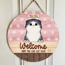 Hope You Like Cat Hair - Pinky - Personalized Cat Door Sign