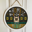 Home Is Where My Cats Are - Personalized Cat Door Sign