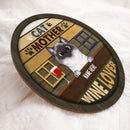 Cat Mother - Wine Lover - Personalized Cat Door Sign