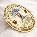 Cats Make Me Happy Humans Make My Head Hurt -  Personalized Cat Door Sign