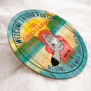 Welcome To Our Porch - Cats On Chairs - Personalized Cat Door Sign