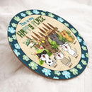 This Is My Happy Place - Cats In The Garden - Personalize Cat Door Sign