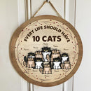 Every Life Should Have Cats - Personalized Cat Door Sign