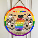 This Is A Safe Space To Be Who You Are - Personalized Cat Door Sign