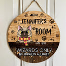Welcome To My Room - Wizard Cats - Personalized Cat Door Sign