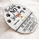 Absolutely No Soliciting, White Rustic Door Hanger, Personalized Dog Breeds Door Sign, Front Door Decor