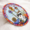 Life Is Better With Fur Babies - Colorful Flowers Garden - Personalized Cat Door Sign