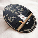 Backyard Bar & Grill, Good Food, Good Friends, Good Times, Custom Background Color, Personalized Dog Door Sign