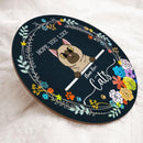 Hope You Like Cats - Flowers Around - Personalized Cat Door Sign