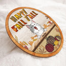 Happy Fall Y'all - Personalized Cat Autumn Door Sign
