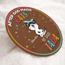 After God Made Cats He Said Tada - Personalized Cat Wear Headband Door Sign