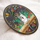 Life Is Better With Cats - Colorful Flowers - Personalized Cat Door Sign