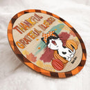 Thankful Grateful Blessed - Personalized Cat Door Sign