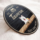 Tavern Just One More, Custom Background Colors, Dog & Beverage, Personalized Dog Breeds Door Sign