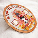 Happy Fall Ya'll - Cats Front Door - Personalized Cat Autumn Season Door Sign