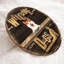 Welcome Hope You Like Dogs, Welcome Wooden Door Hanger, Personalized Dog Breeds Door Sign, Gifts For Dog Lovers