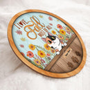 I Love Fall Most Of All -  Personalized Cat Autumn Door Sign